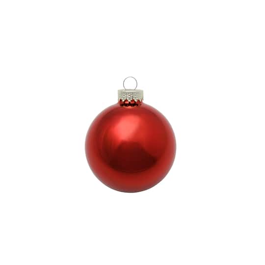 Whitehurst 8ct. 3.25" Shiny Glass Ball Ornaments